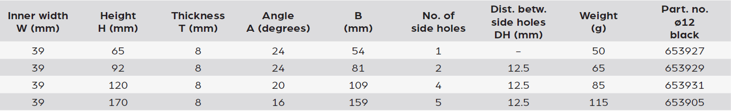 MBL Front forks in aluminium Profile A for wheelchairs 
