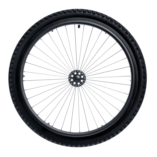 Omobic Challenger all-round wheels with steel spokes front