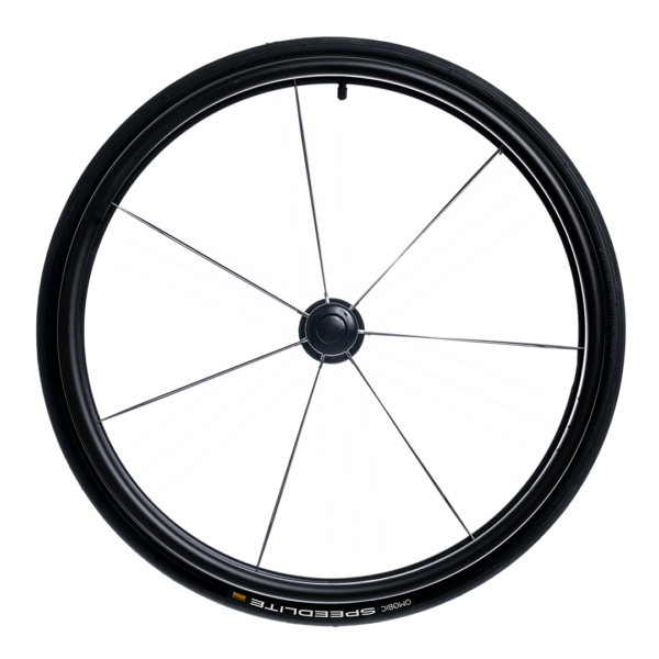 Omobic Octopus all-round rear wheel for wheelchair front
