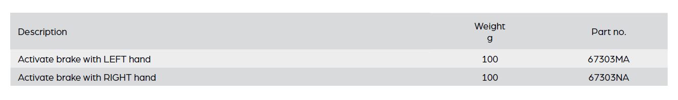 Omobic Lock-P wheel lock in plastic for wheelchairs