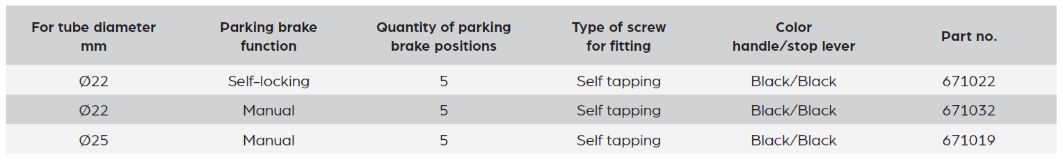MBL BH1 brake handle with angled cable outlet