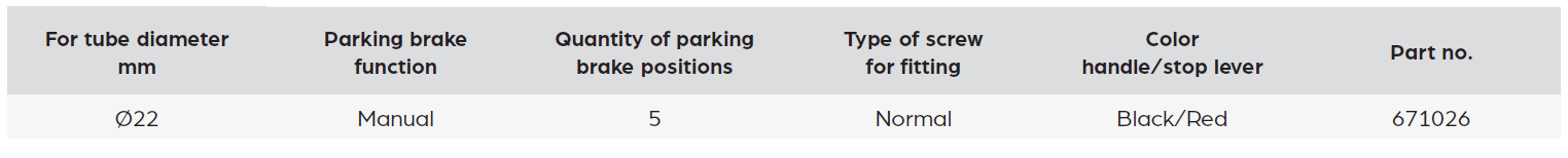MBL BH2 brake handle for wheelchairs