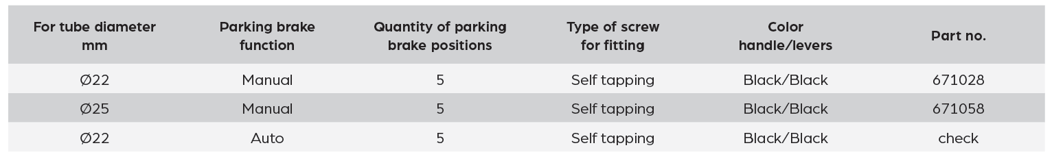 MBL brake and release handle for wheelchair