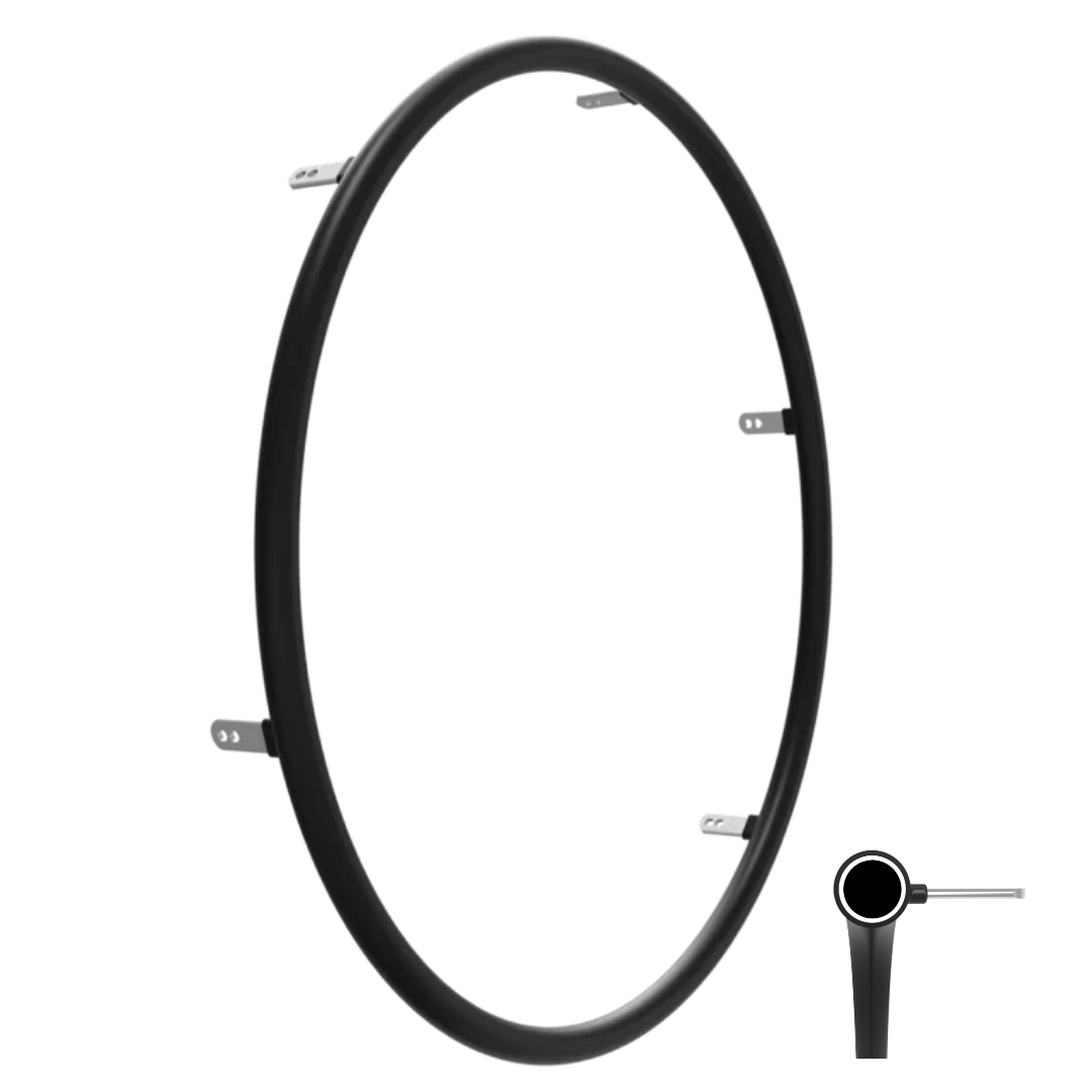 Omobic round aluminium handrim with lizard coating extra sticky
