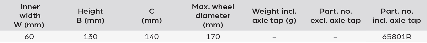 MBL Front forks in cast aluminium for power chairs for wheelchairs