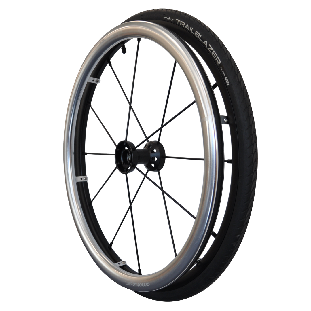 Omobic Tensio Ray rear wheel with Simi S pushrim side