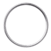 Omobic Flow silver polished ergonomic lightweight handrim for active wheelchairs front