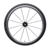 Omobic Rebel fibre spoke rear wheel for active wheelchair users with flow handrim and trailblazer tyre