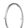 Omobic Flow silver polished ergonomic lightweight handrim for active wheelchairs